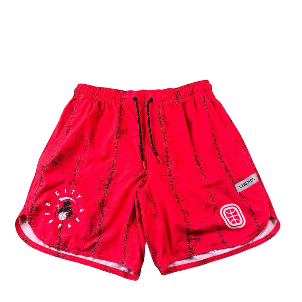 Overtime Legends Luka Shorts Men's Medium- City Reapers Red And Grey